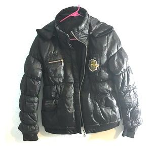 Black Down Jacket w/ Removable Hood